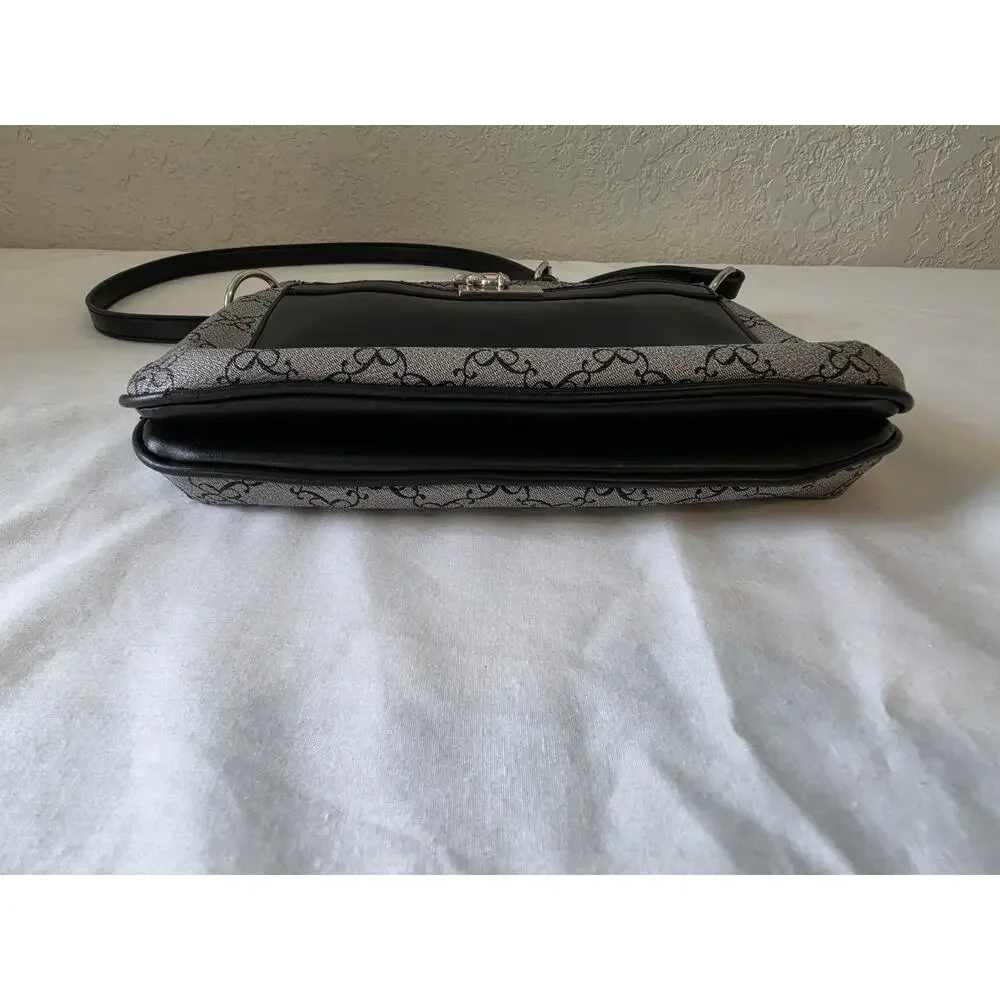 Nine West Josey Swing Crossbody Bag In Black And Gray
